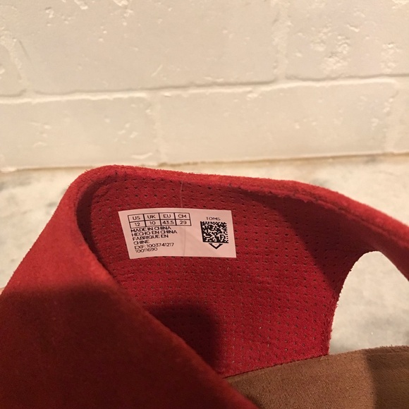 Red Suede Toms Block heels - Picture 2 of 5